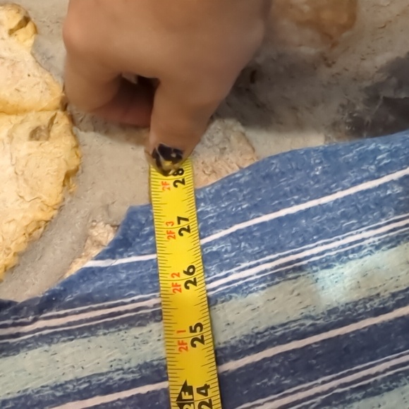 LuLaRoe Blue and Green Striped Blouse - Picture 9 of 9